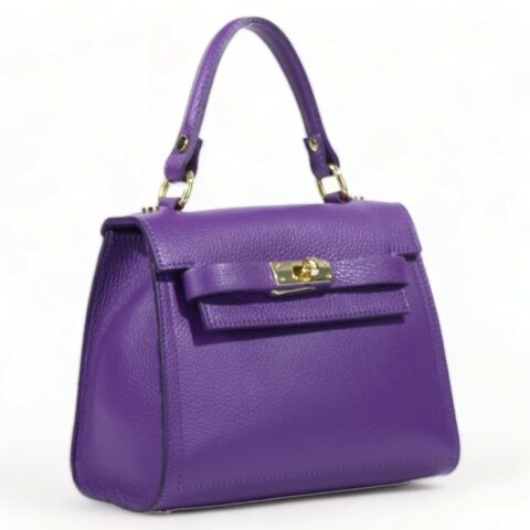 Passaggio Leather Tote Τσαντάκι Από Γνήσιο Δέρμα (Italy-Μωβ)