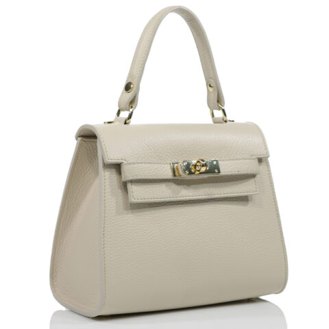 Passaggio Leather Tote Τσαντάκι Από Γνήσιο Δέρμα (Italy-Μπεζ)