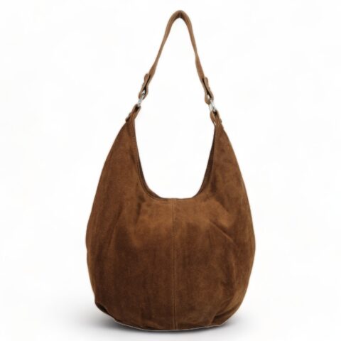 Passaggio Leather Shopping Τσάντα Ώμου Από Γνήσιο Καστόρι Δέρμα (Καφέ-Italy)