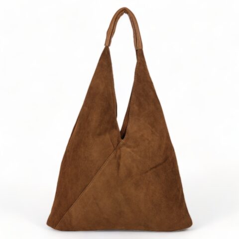 Passaggio Leather Shopping Τσάντα Ώμου Από Γνήσιο Καστόρι Δέρμα (Καφέ-Italy)