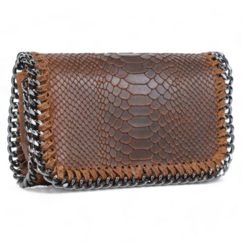 Passaggio Leather Τσαντάκι Ώμου-Χιαστί Από Γνήσιο Δέρμα (Italy-Καφέ)