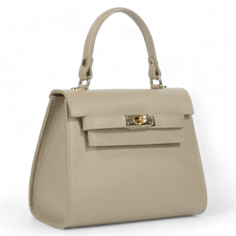 Passaggio Leather Tote Τσαντάκι Από Γνήσιο Δέρμα (Italy-Σκούρο Μπεζ/Taupe Ανοικτό)