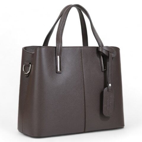 Passaggio Leather Tote Bag Τσάντα Από Γνήσιο Δέρμα (Σκούρο Καφέ)