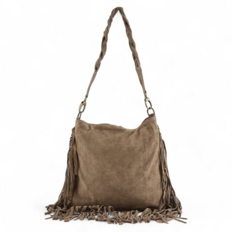 Passaggio Leather Τσάντα Ώμου-Χιαστί Από Γνήσιο Καστόρι Δέρμα (Dr.Taupe)