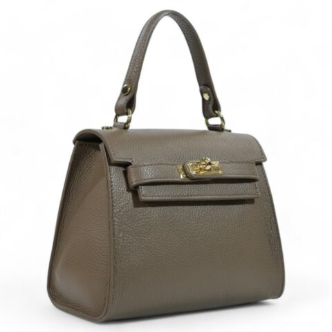 Passaggio Leather Tote Τσαντάκι Από Γνήσιο Δέρμα (Italy-Dr. Taupe)