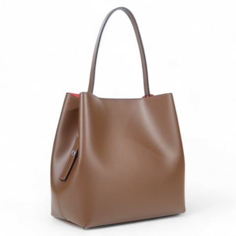 Passaggio Leather Δερμάτινη Τσαντά Ώμου Italy (Καφέ)