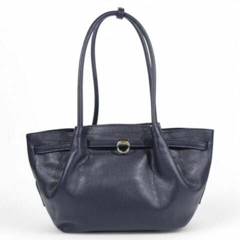 Passaggio Leather Τσάντα Ώμου Από Γνήσιο Δέρμα (Italy Μπλε)
