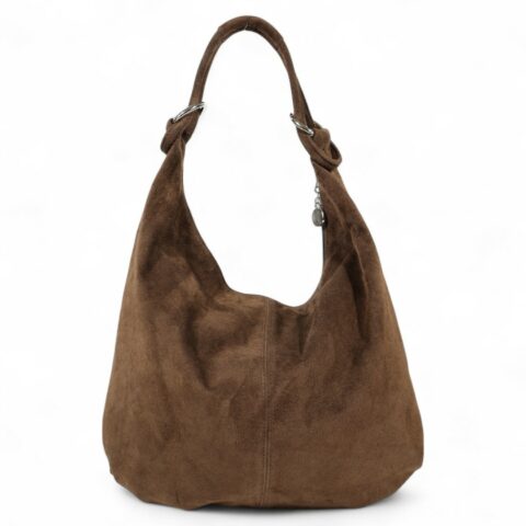 Passaggio Leather Shopping Τσάντα Ώμου Από Γνήσιο Καστόρι Δέρμα (Καφέ-Italy)