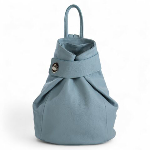 Passaggio Leather Backpack Από Γνήσιο Δέρμα (Italy-Celeste)