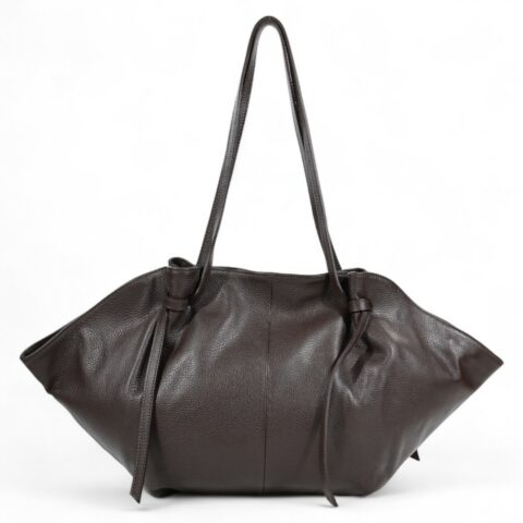 Passaggio Leather Τσάντα Shopper Από Γνήσιο Δέρμα Ιταλίας (Καφέ)