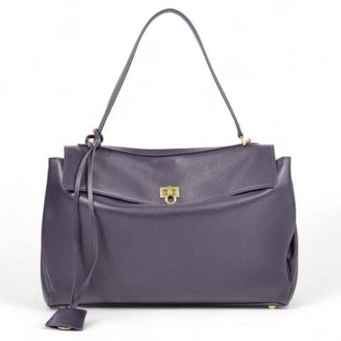 Passaggio Leather Τσάντα Από Γνήσιο Δέρμα (Italy Μωβ/μπλε)