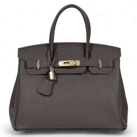 Δερμάτινη Tote Τσάντα Από Γνήσιο Δέρμα (dark chocolate Brown)