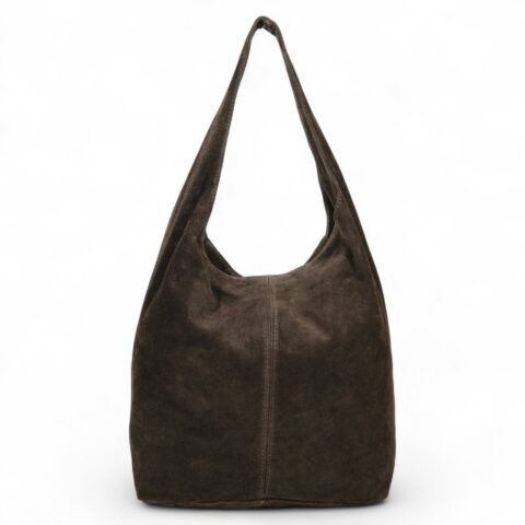 Passaggio Leather Bag Από Γνήσιο Δέρμα Καστόρι Τσάντα Ώμου Handmade In Italy(dark chocolate brown)