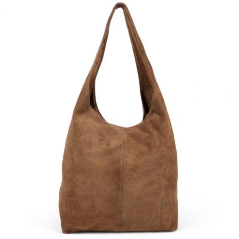 Passaggio Leather Bag Από Γνήσιο Δέρμα Καστόρι Τσάντα Ώμου Handmade In Italy(Mocha)