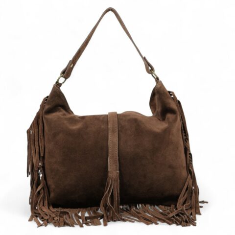 Passaggio Leather Τσάντα Ώμου-Χιαστί Από Γνήσιο Καστόρι Δέρμα (Σκούρο Καφέ)