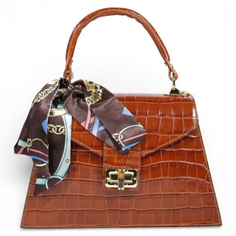 Passaggio Leather Tote Τσάντα Από Γνήσιο Δέρμα (Italy-Καφέ)