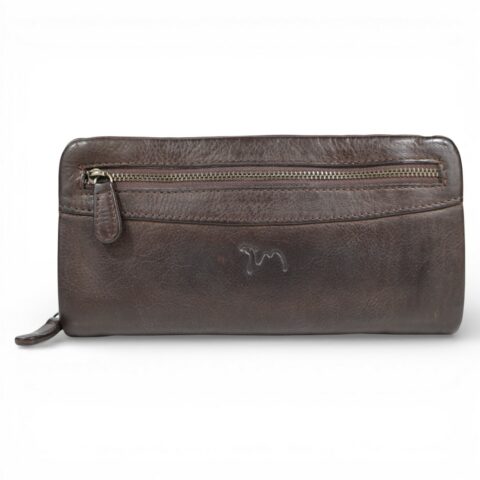 Trip Camel Πορτοφόλι Από Γνήσιο Vintage Μαλακό Δέρμα (532 Dark chocolate brown)