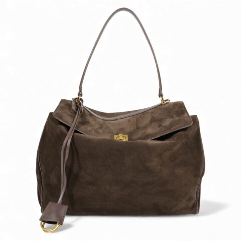 Passaggio Leather Τσάντα Από Γνήσιο Δέρμα Suede (Italy chocolate Brown)