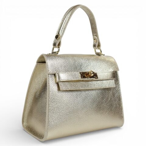 Passaggio Leather Tote Τσαντάκι Από Γνήσιο Δέρμα (Italy-Gold)