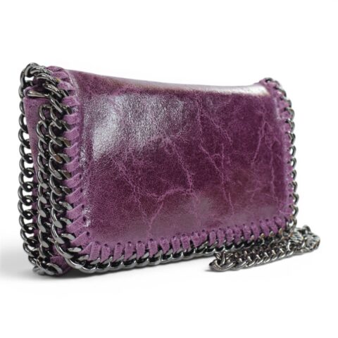 Passaggio Leather Τσαντάκι Ώμου-Χιαστί Από Γνήσιο Δέρμα (Italy-Μωβ)