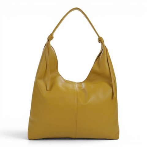 Passaggio Leather Τσάντα Ώμου Από Γνήσιο Δέρμα (Italy-Μουσταρδί)