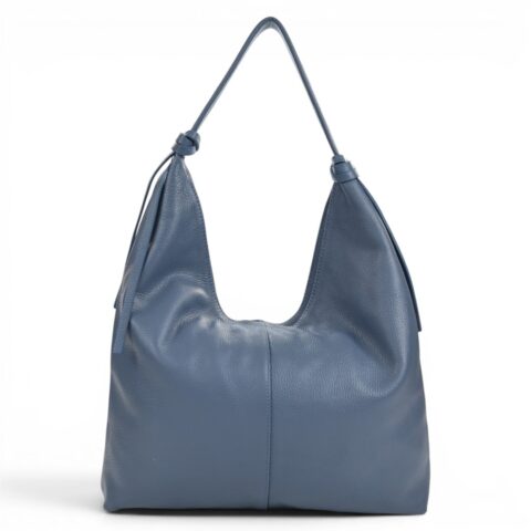 Passaggio Leather Τσάντα Ώμου Από Γνήσιο Δέρμα (Italy-Celeste)