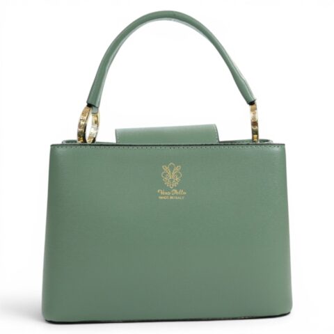 Passaggio Leather Δερμάτινη Τσάντα Χειρός-Ώμου Ιταλικής Κατασκευής (Μέντα)
